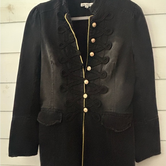 Indigo Thread Co Jacket S Black Denim
Gold Buttons Military. Medium - Picture 5 of 11